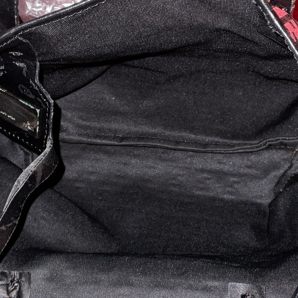 Fendi Red and Black Logo Canvas Tote with Matching Pouch 12X8 inch - Picture 7 of 12